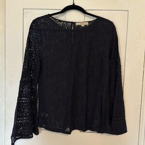 Loft navy blue lacy top